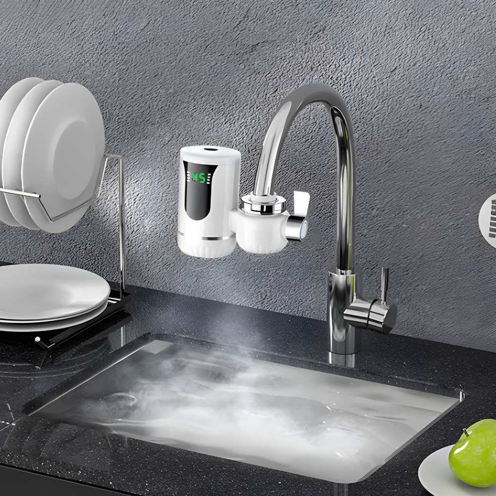 Robinet Chauffe-Eau Électrique Instantané Chauffage Rapide Affichage Numérique