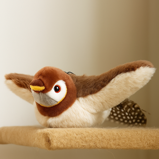 Interactive Cat Toys Realistic Flapping Bird USB Rechargeable Pet Toy