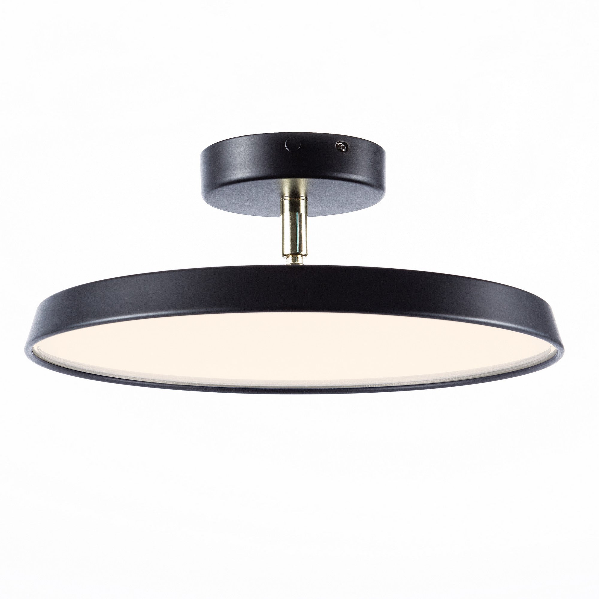 Minimalist White LED Semi-Flush Ceiling Light Fixture for Bedroom Ambience and Modern Home Decor