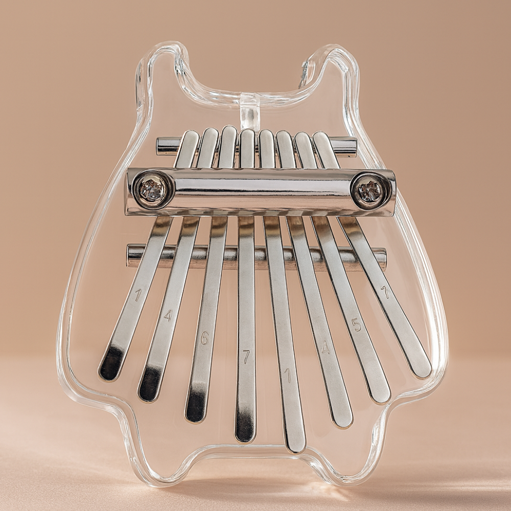 Instrument Kalimba Mini Thumb Piano 8 Key Portable Crystal Acrylic