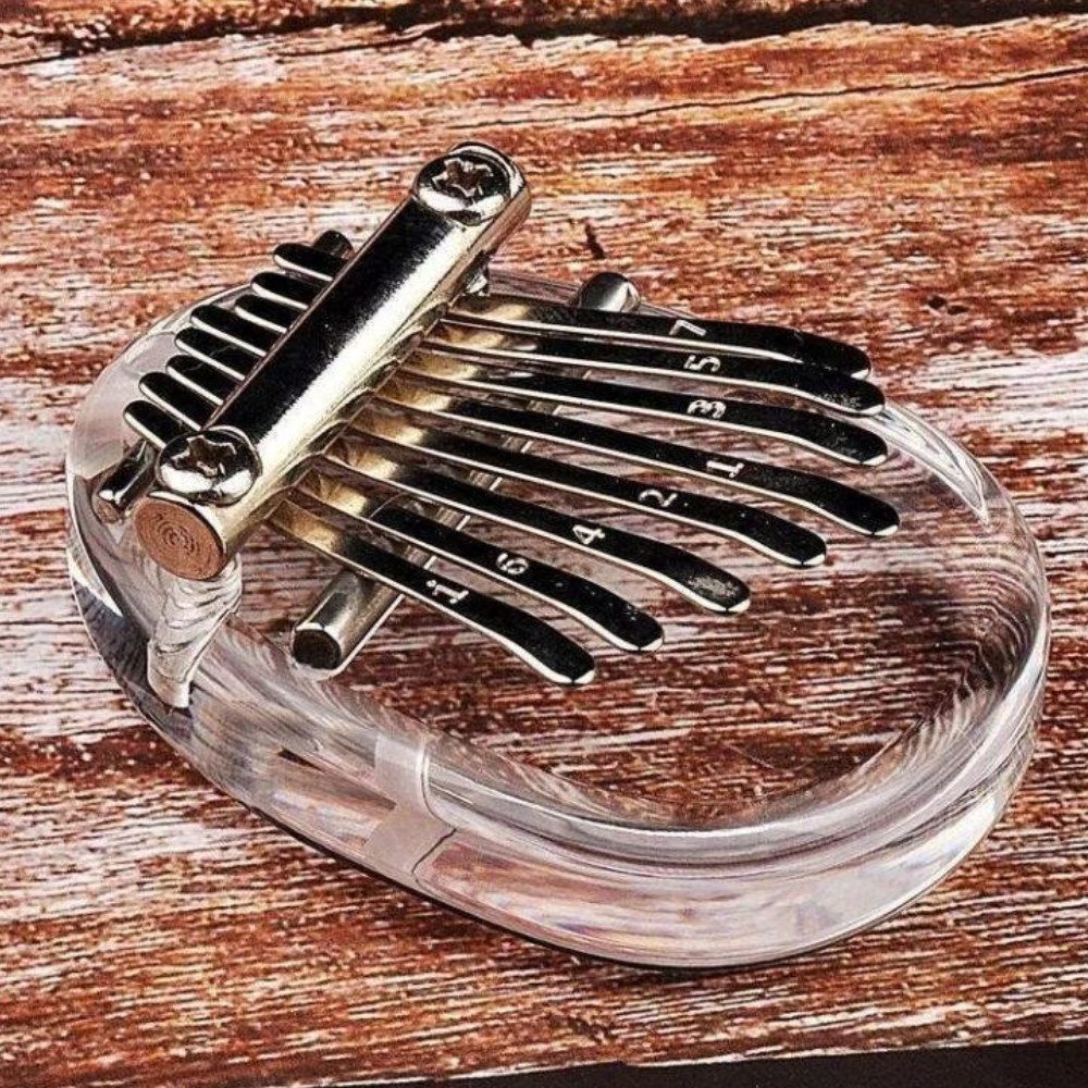 Instrument Kalimba Mini Thumb Piano 8 Key Portable Crystal Acrylic