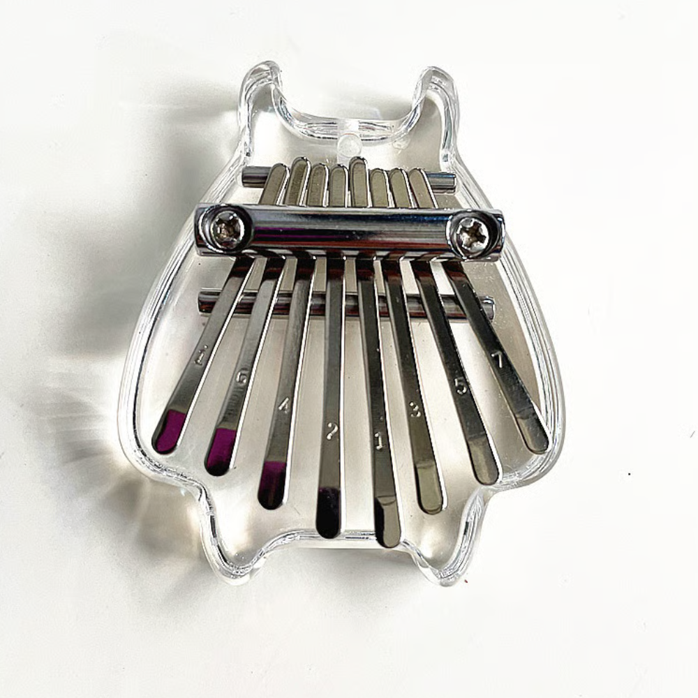 Instrument Kalimba Mini Thumb Piano 8 Key Portable Crystal Acrylic