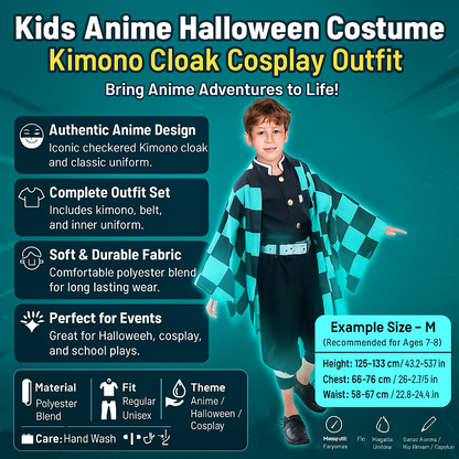 Kids Anime Costume | Kimono Cloak Cosplay Outfit
