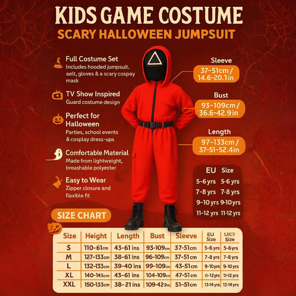 Kids Guard Costume Jumpsuit | Hooded Mask Outfit