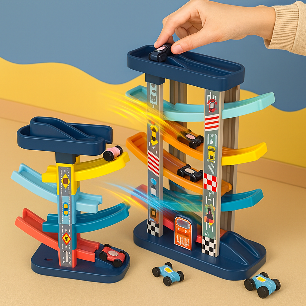 Kids Car Track Toy Plastic Racing Set