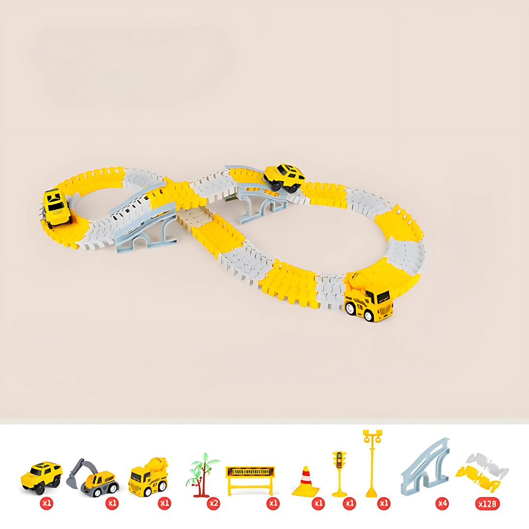 Ensemble de jeu de piste de voiture de construction pour enfants