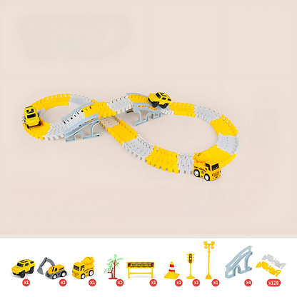 Ensemble de jeu de piste de voiture de construction pour enfants