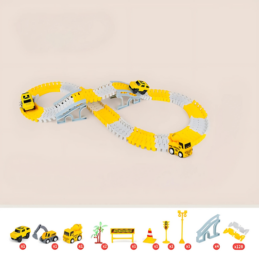 Ensemble de jeu de piste de voiture de construction pour enfants