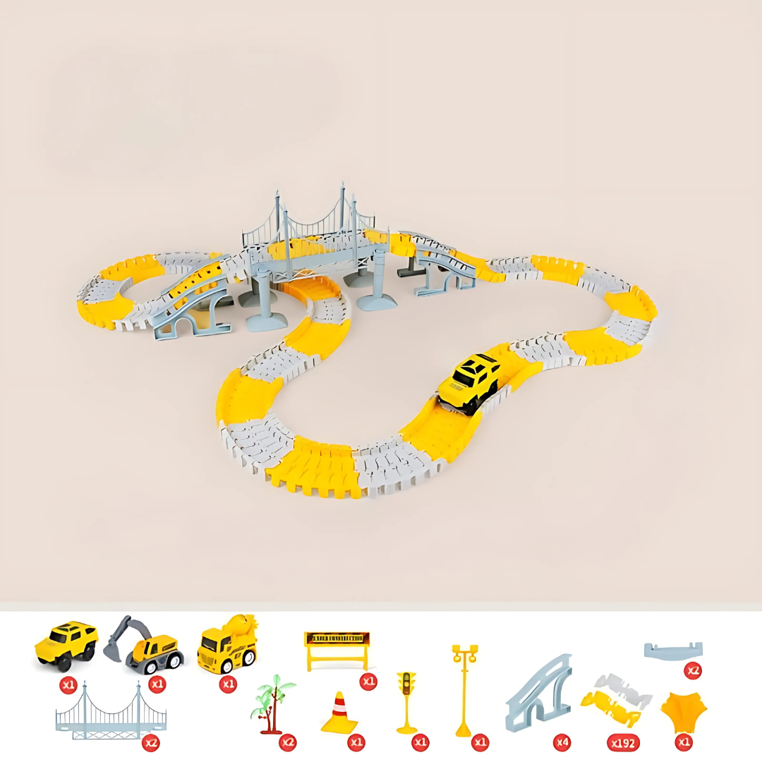 Ensemble de jeu de piste de voiture de construction pour enfants