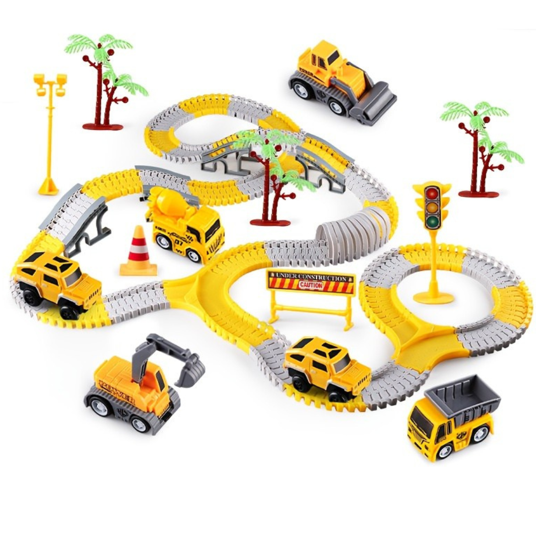 Ensemble de jeu de piste de voiture de construction pour enfants