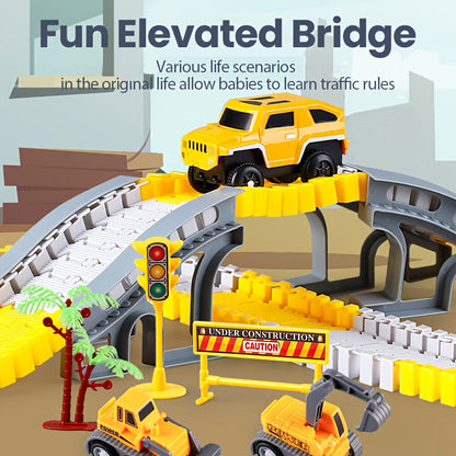 Ensemble de jeu de piste de voiture de construction pour enfants