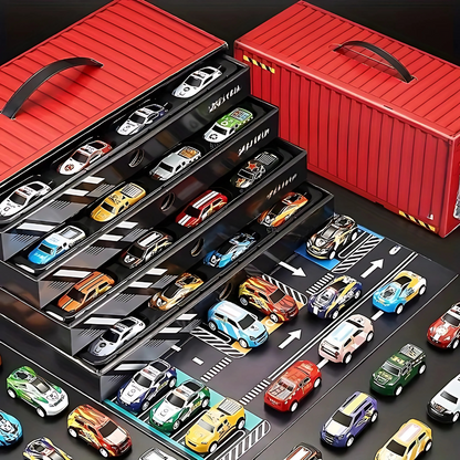 Kids Diecast Car Track Garage Playset