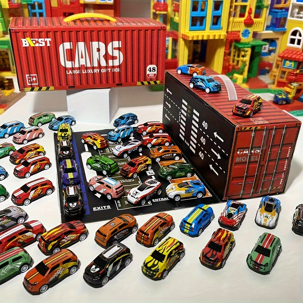 Kids Diecast Car Track Garage Playset