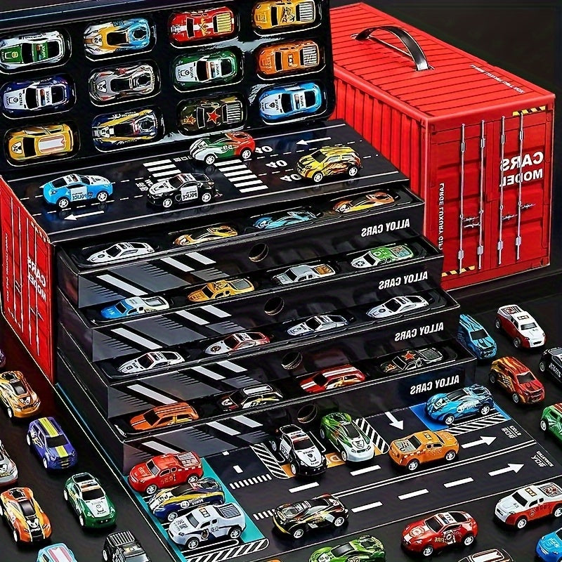 Kids Diecast Car Track Garage Playset