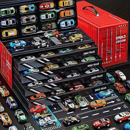 Kids Diecast Car Track Garage Playset