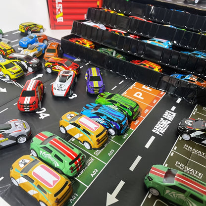 Kids Diecast Car Track Garage Playset