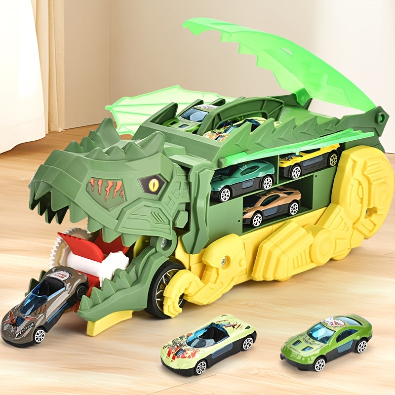 Kids Dinosaur Toy Car Garage Playset