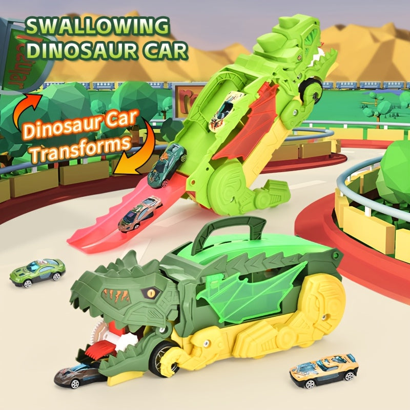 Kids Dinosaur Toy Car Garage Playset