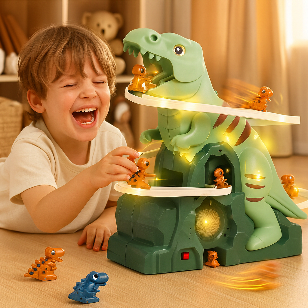 Kids Dinosaur Truck Toy Lights Music