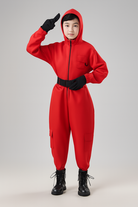 Kids Guard Costume Jumpsuit | Hooded Mask Outfit