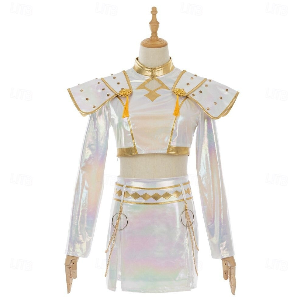 Kpop Halloween Costume Girls Holographic Outfit