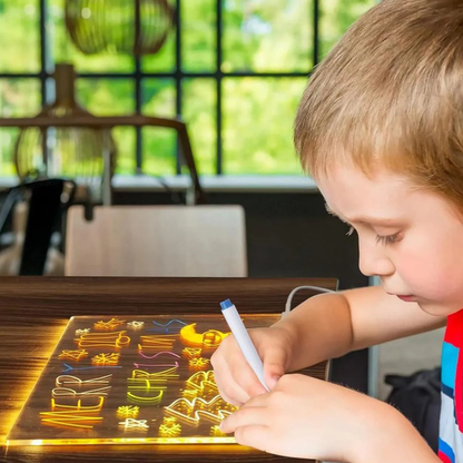 Kinder LED Zeichenbrett Leuchtendes Acryl Schreibtablett