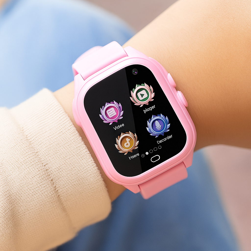 Dziecięcy inteligentny zegarek z lokalizatorem GPS, zegarek z ekranem dotykowym i możliwością ładowania