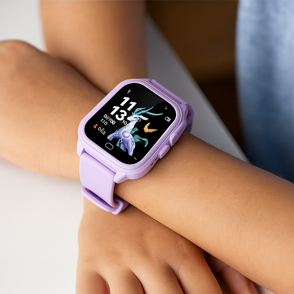 Dziecięcy inteligentny zegarek z lokalizatorem GPS, zegarek z ekranem dotykowym i możliwością ładowania
