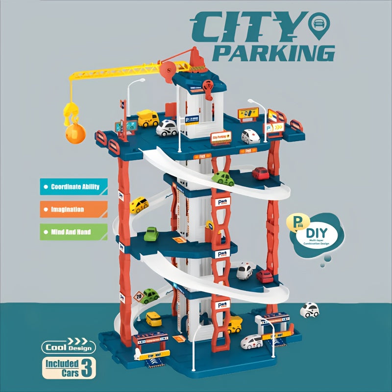 Kids Toy Parking Garage Playset Cars