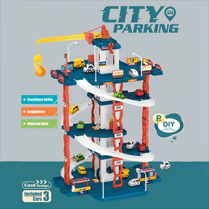 Kids Toy Parking Garage Playset Cars