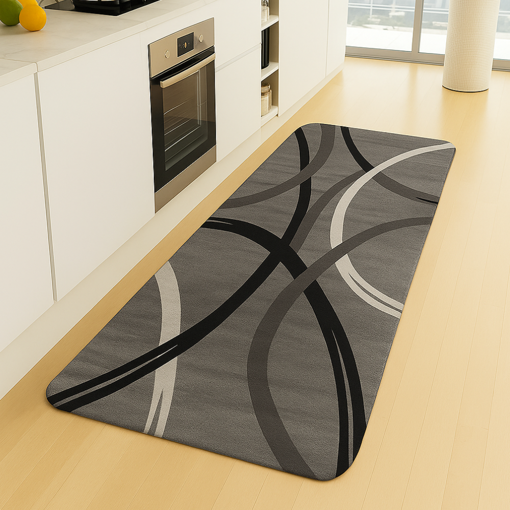Tappeto da cucina moderno astratto antiscivolo per pavimento