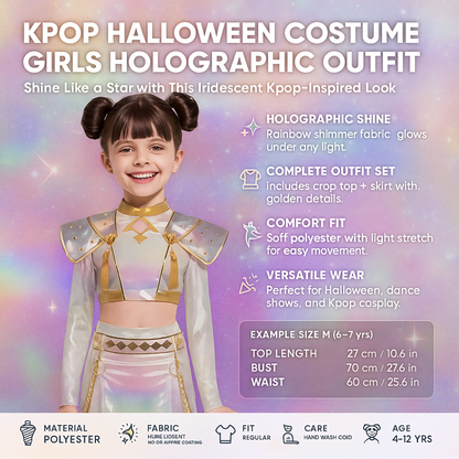 Kpop Costume Girls Holographic Outfit