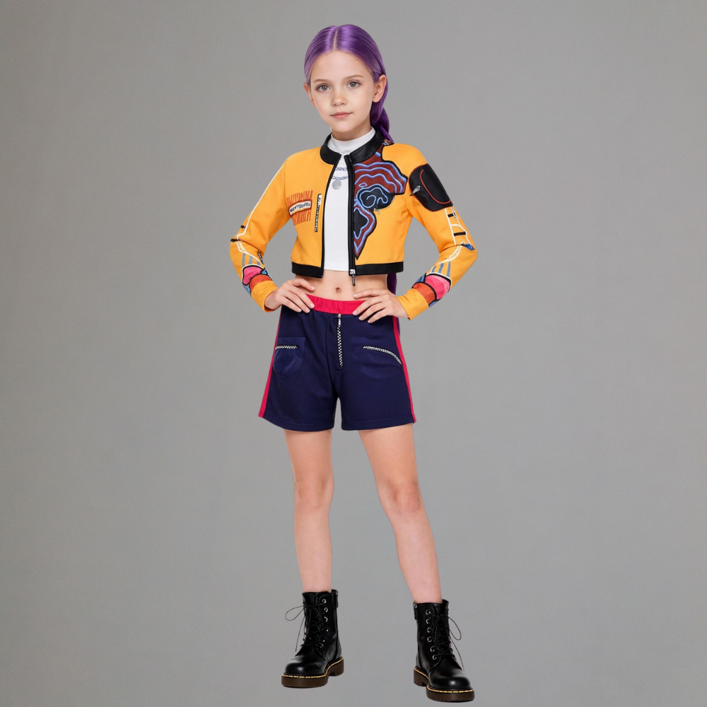 Kpop Hunter Halloween Costume Kids Stage Wear