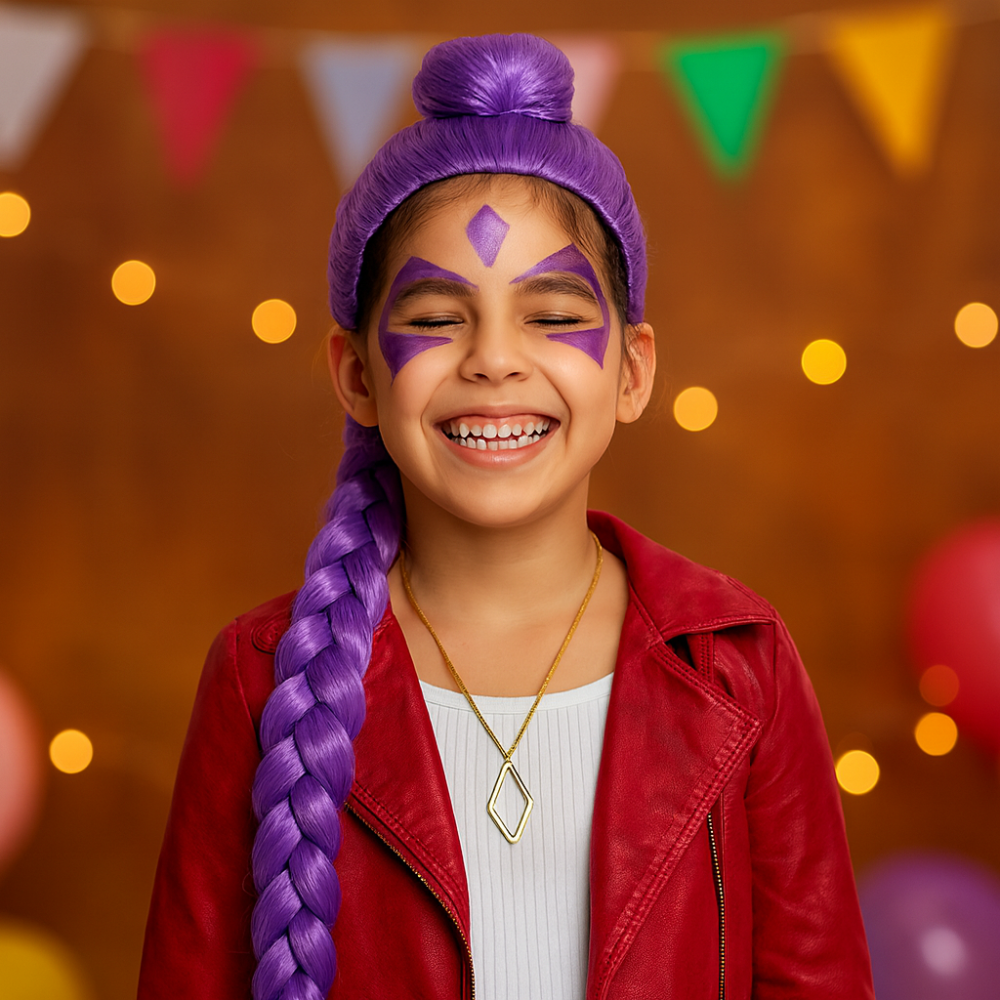 Kpop Hunter Costume Kids Wig Set