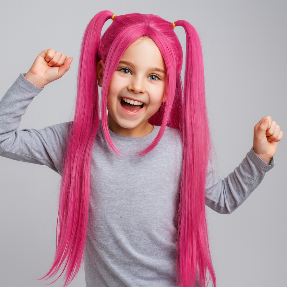 Kpop Hunter Costume Kids Wig Set