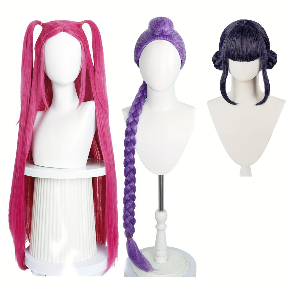 Kpop Hunter Costume Kids Wig Set