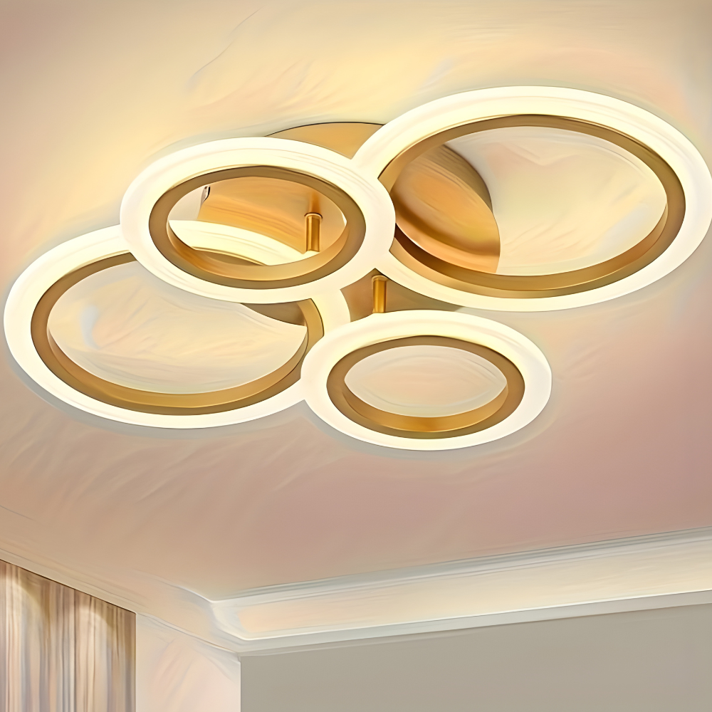 Lampada da soffitto LED a montaggio semi incassato Illuminazione moderna in metallo e acrilico