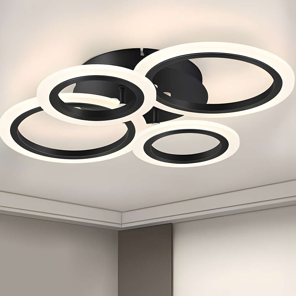 Lampada da soffitto LED a montaggio semi incassato Illuminazione moderna in metallo e acrilico