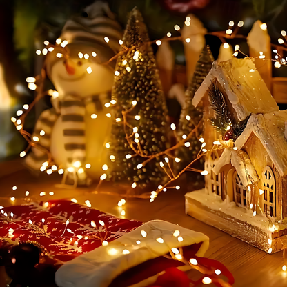 Guirlande lumineuse LED fée fil de cuivre éclairage décoratif intérieur extérieur