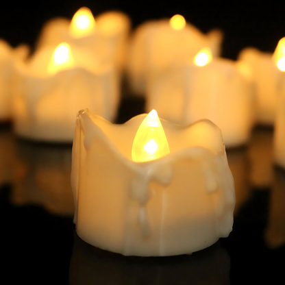 Świece LED bez płomienia zasilane bateriami realistyczne migotanie światła