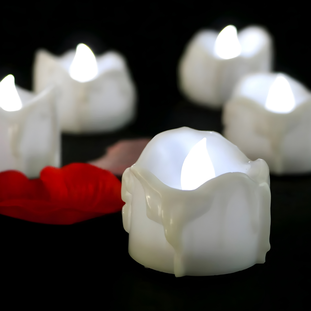 Świece LED bez płomienia zasilane bateriami realistyczne migotanie światła