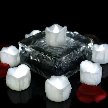 Świece LED bez płomienia zasilane bateriami realistyczne migotanie światła