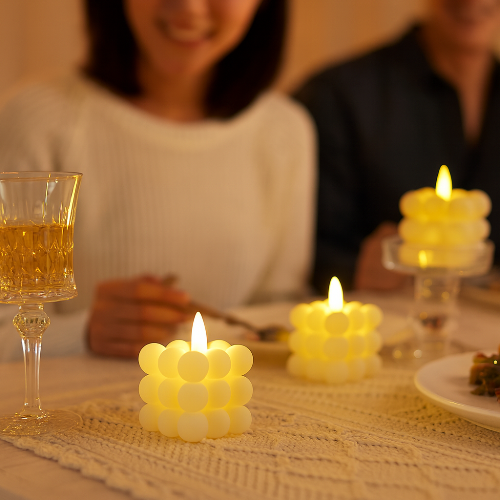 Zestaw świec LED bez płomienia z realistycznym migotaniem na baterie