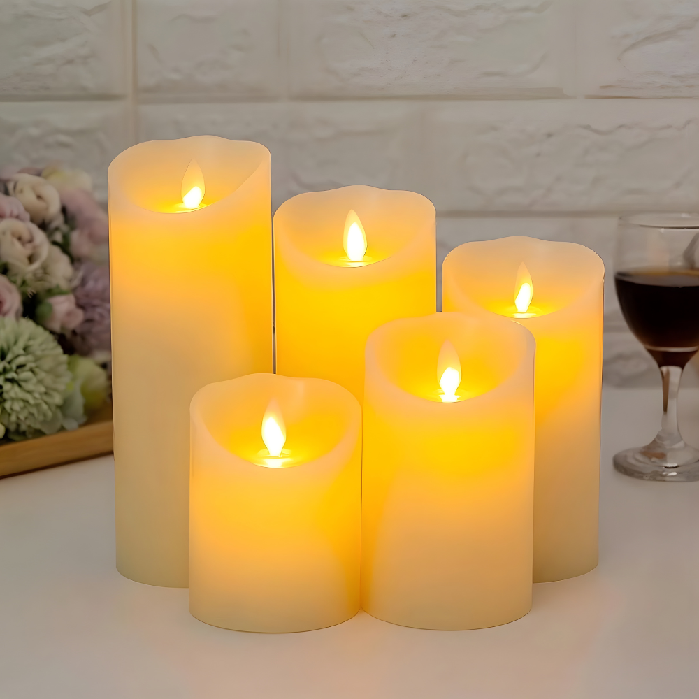 Zestaw świec LED bez płomienia z realistycznym migotaniem na baterie