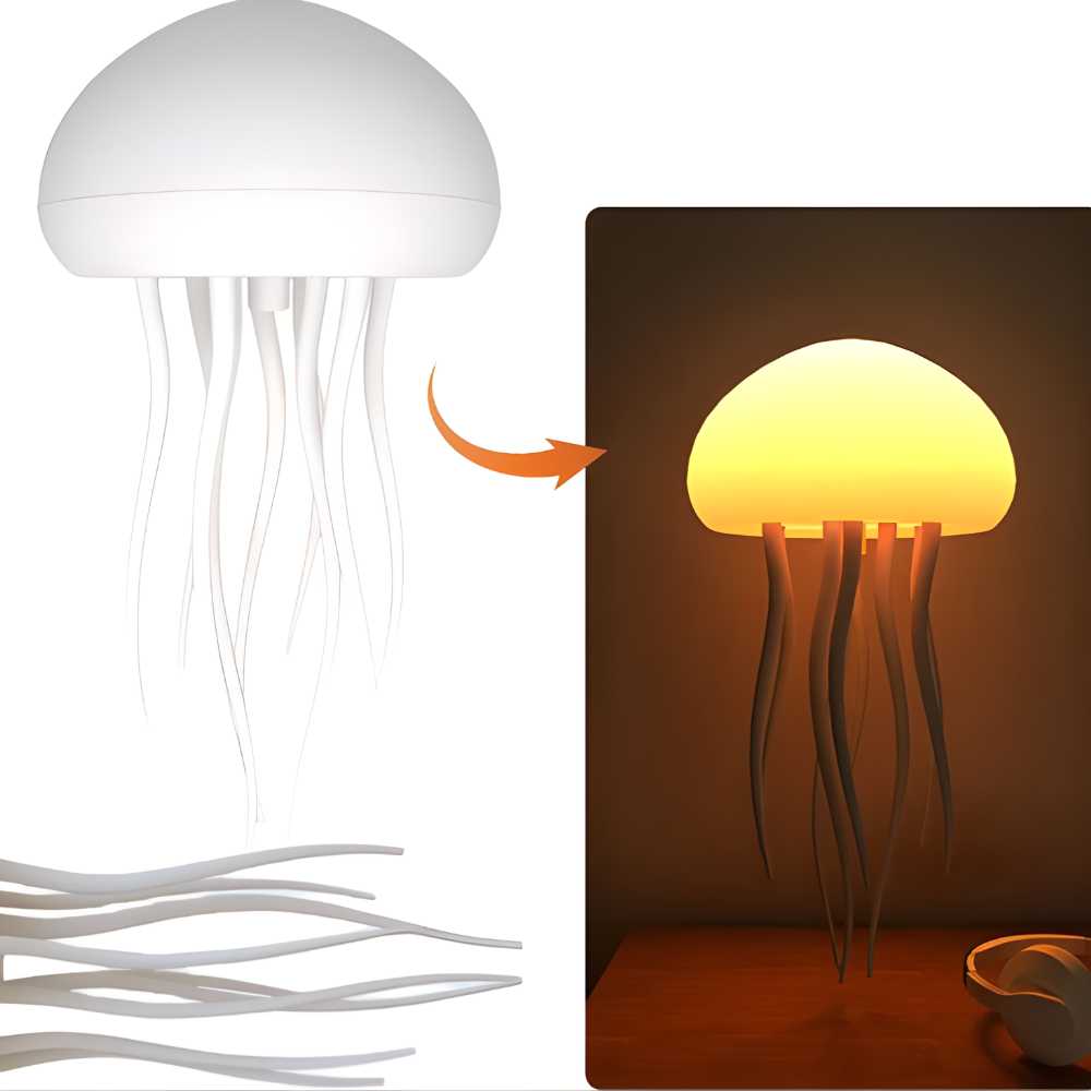 LED-Qualle Lampe Stimmungslicht Wiederaufladbar Beruhigend Ambiente