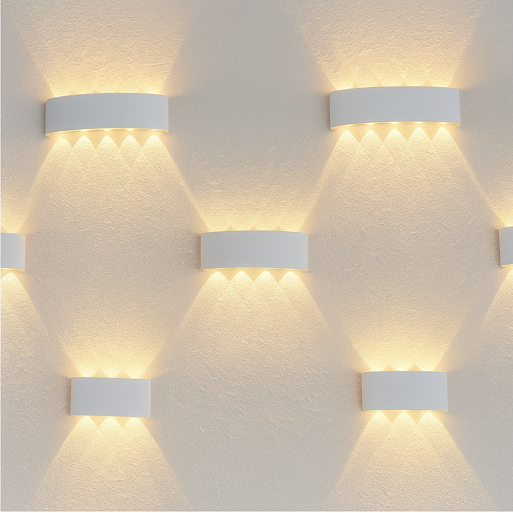 Lámpara de Pared LED Impermeable de Aluminio para Jardín Exterior