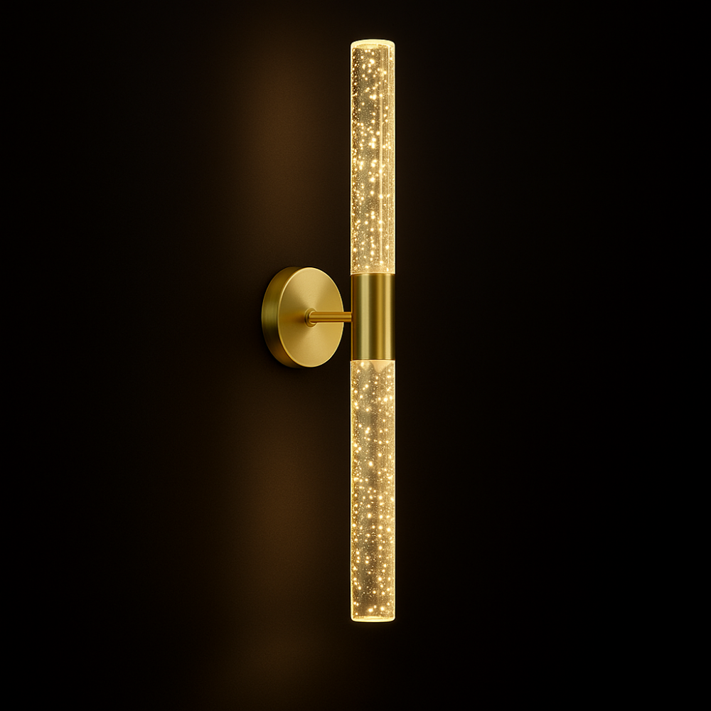 Applique da parete LED moderna in cristallo per bagno, camera da letto, luce da toeletta