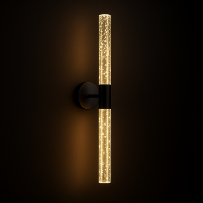 Aplique de pared LED moderno cristal luz de tocador para baño y dormitorio
