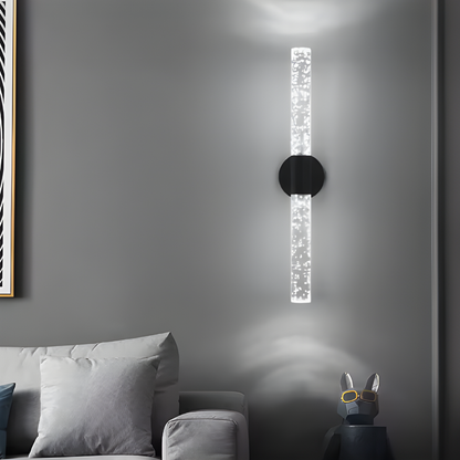 Aplique de pared LED moderno cristal luz de tocador para baño y dormitorio