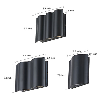 LED Wall Light Outdoor Modern Black Sconce